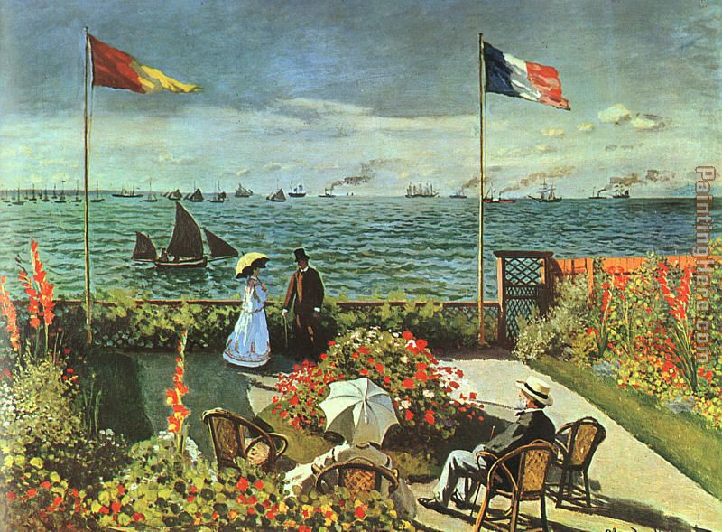 Terrace at St Adresse painting - Claude Monet Terrace at St Adresse art painting